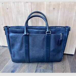 Coach Metropolitan Lexington Saffiano Leather Briefcase 71252 Black Laptop Bag